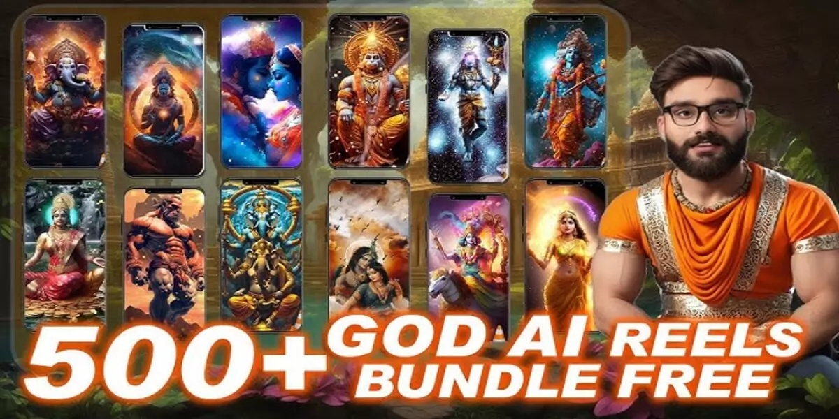 500+ Viral AI Hindu God Reels Bundle